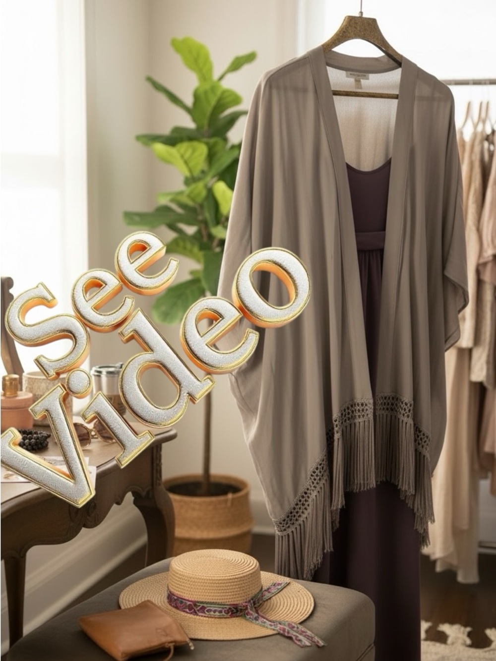 ARITZIA TALULA Long Length Fawkner Fringed Boho Coverup